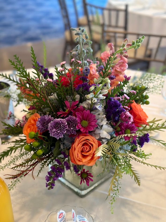 Purple Iris floral arrangement 10