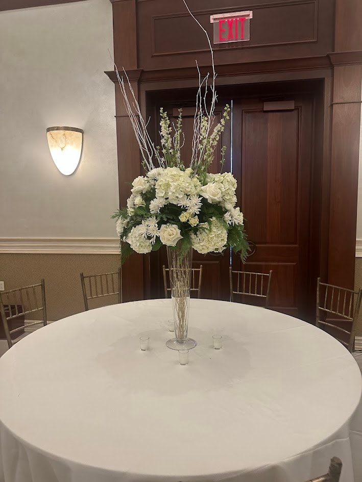 Purple Iris floral arrangement 12
