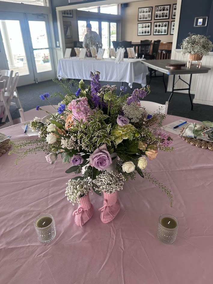 Purple Iris floral arrangement 13