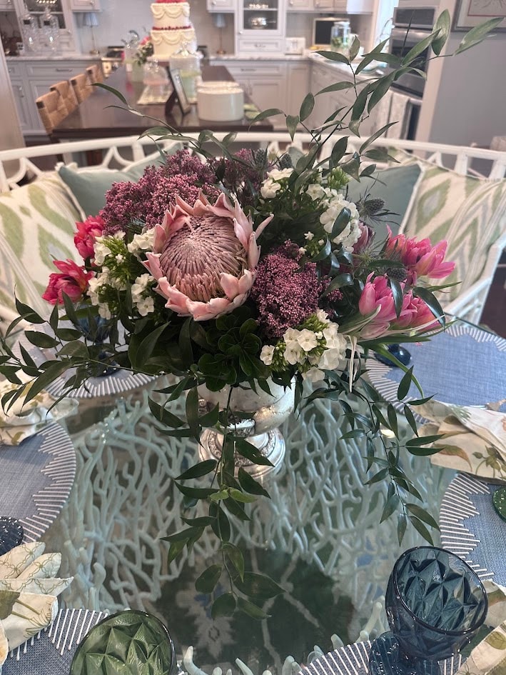 Purple Iris floral arrangement 16
