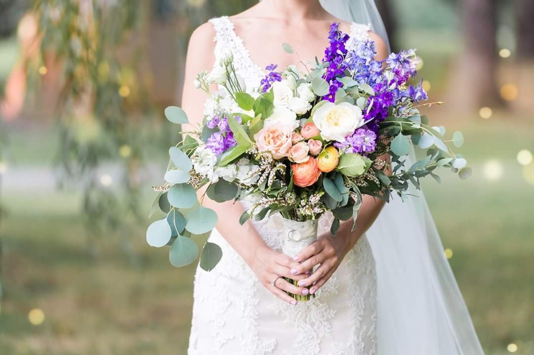 Purple Iris floral arrangement 3